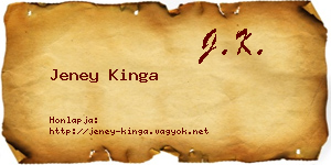 Jeney Kinga névjegykártya