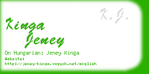 kinga jeney business card